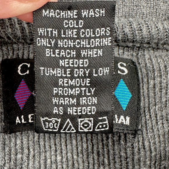 Colours By Alexander Julian Grey Long Sleeve 1/4 Button Up Sweater Extra Large - Picture 4 of 6